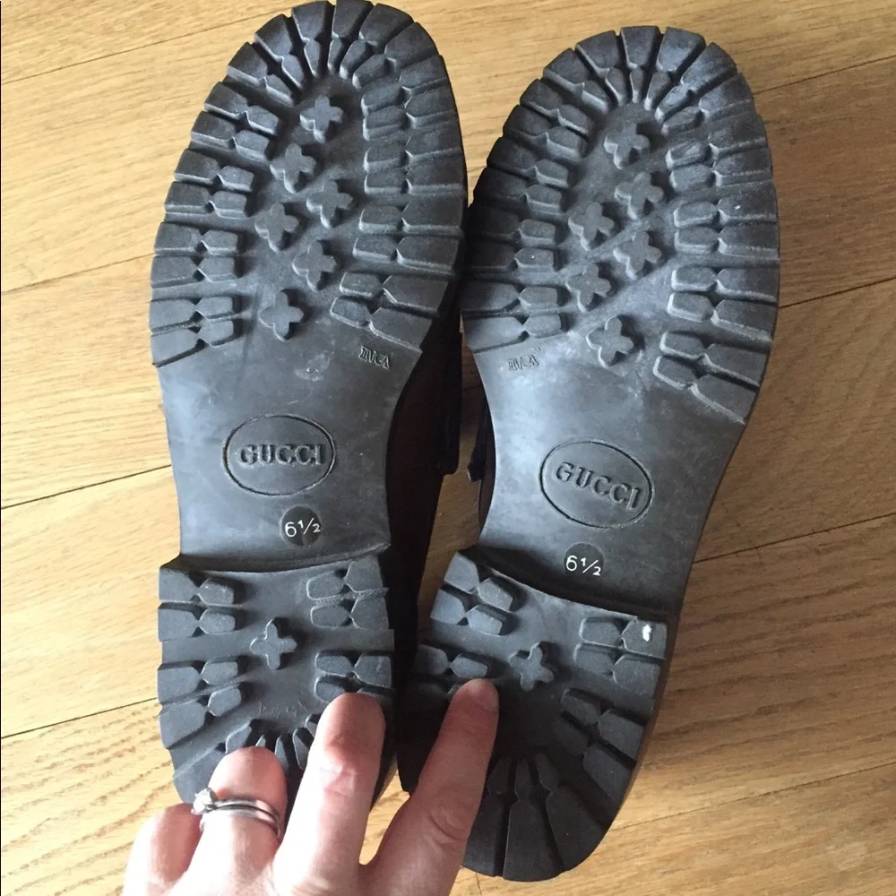 Brown Leather Loafers With Horse Bit Trim, (A Popular Gucci Feature) Size 6.5 - Picture 5 of 5